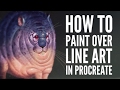 How to Paint Over Line Art in Procreate