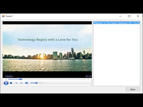 C# Tutorial -  How to make media player in C#.NET Winforms Application | FoxLearn