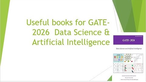 Useful books for GATE  data science & Artificial Intelligence (DA)