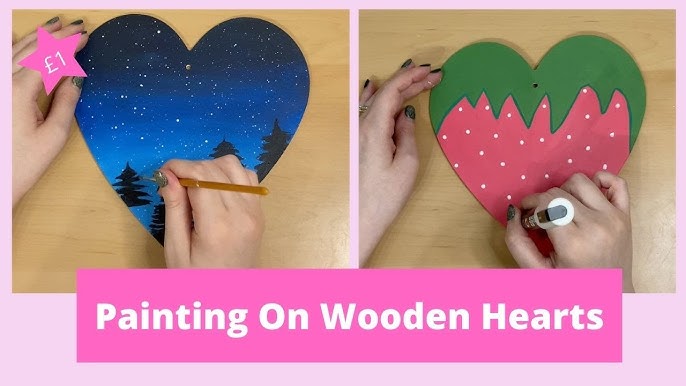 DIY Etched Wooden Hearts 