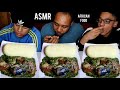 ASMR FUFU AND OKRA SOUP WITH GOAT MEAT & FISH | HAND EATING* AFRICAN FOOD MUKBANG | | EATING SHOW