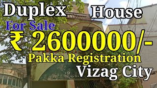 Low budget Duplex house for Sale  || ₹ 26,00,000/- || Vizag City || Vizag Real Estate Hub