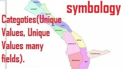 Every thing about symbology.1Single symbol. 2.Categoties(Unique Values, Unique Values many fields).