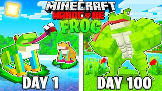 I Survived 100 Days as a FROG in HARDCORE Minecraft!