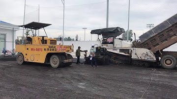 Thi công bê tông nhựa nóng, rải bê tông nhựa.