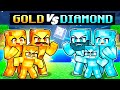 Gold Family vs Diamond Family in Minecraft!