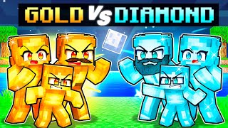 Gold Family vs Diamond Family in Minecraft!