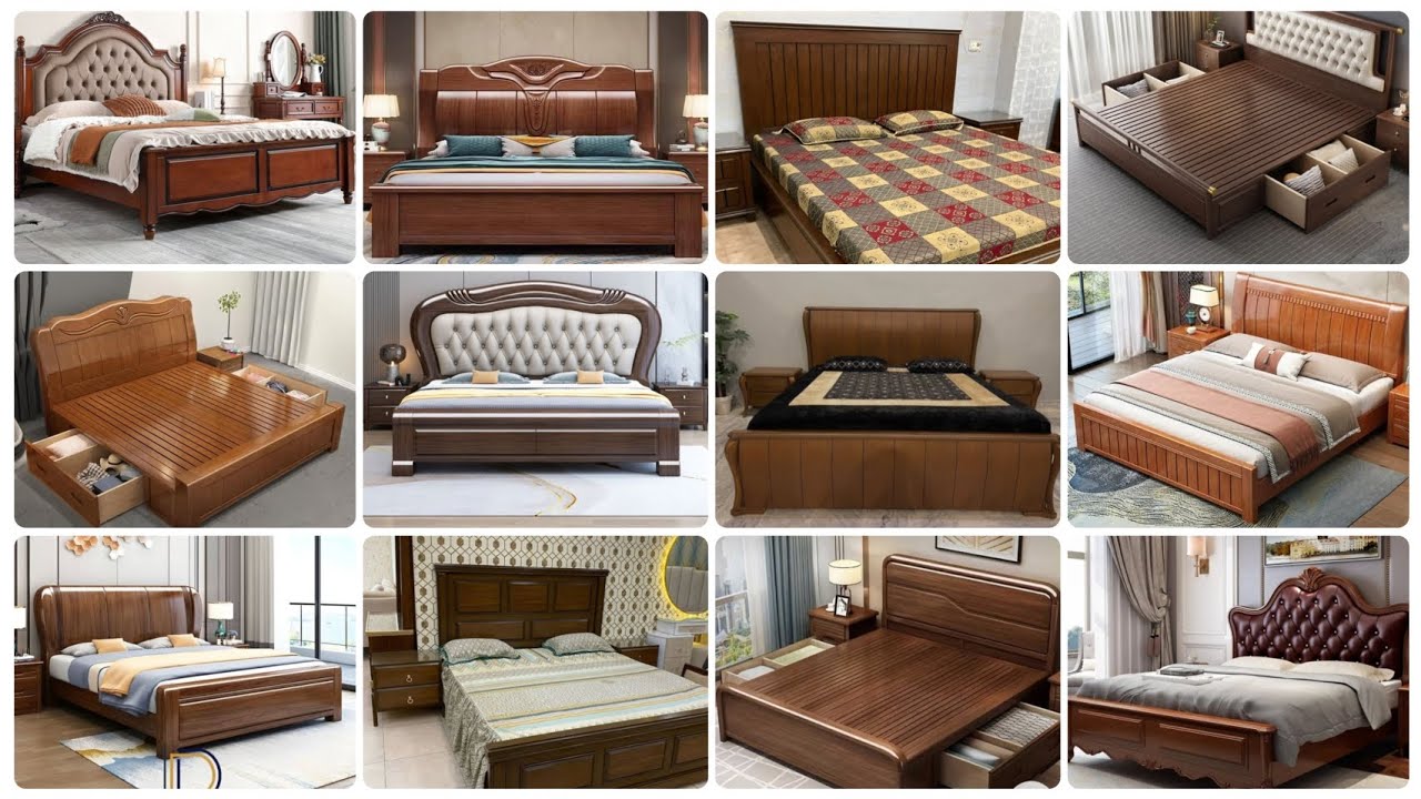 Latest Top 80 Wooden Bed Designs 2025 | Modern & Luxury king size wooden bed designs
