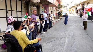 الاعتصام الاسبوعي لأهالي الأسرى امام مبنى الصليب الأحمر في طولكرم