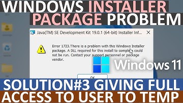 How To Fix Windows Installer Package Problem (.msi issue) in Windows | Grant Full Access to User