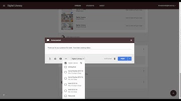 Create Announcement - Google Classroom