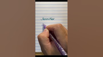 Jennifer name🌸 in neat print & cursivewriting  #short #name #viral  #name #jennifer #handwriting