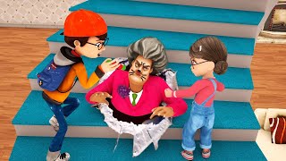 Nick Troll Painted on Miss.T's Face - Funny Day || Scary Teacher 3D Animation