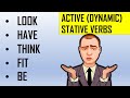 Stative or Active (dynamic) verbs Глаголы состояния или действия. HAVE,  LOOK, THINK, FIT, BE