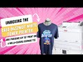 Unboxing crio 8432wdt white toner printer test press on bellacanvas ecomax tee