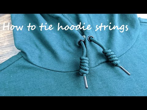 How to tie hoodie strings #SimpleAndEasy 