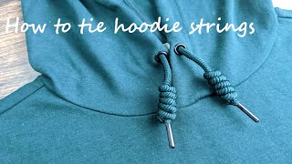 How to tie hoodie strings #SimpleAndEasy