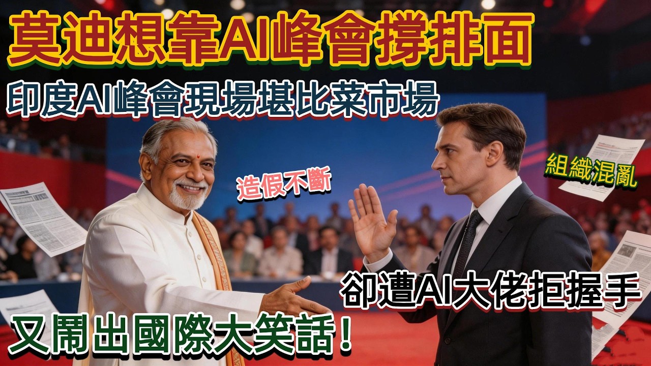 印度AI峰會全程翻車，造假、混亂、被拒握手，臉丟盡了