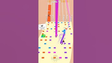 Bridge Race 3D game in MAX LEVEL ( Level - 70 ) #shorts #bridgerace #gaming #at2048