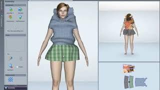 Lectra Modaris 3D cad pattern fitting📱Dress with fancy ring without slv volant at btm screenshot 2