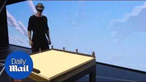 Microsoft presents its HoloLens augmented reality headset - Daily Mail