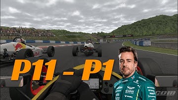 Fernando Alonso Onboard | 11th to 1st | iRacing Formula Vee