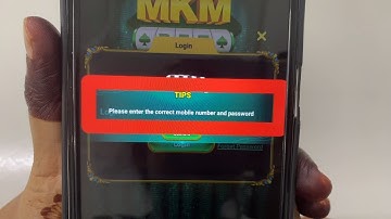 How to Fix Please enter the correct mobile number and password problem solve in MKMbet
