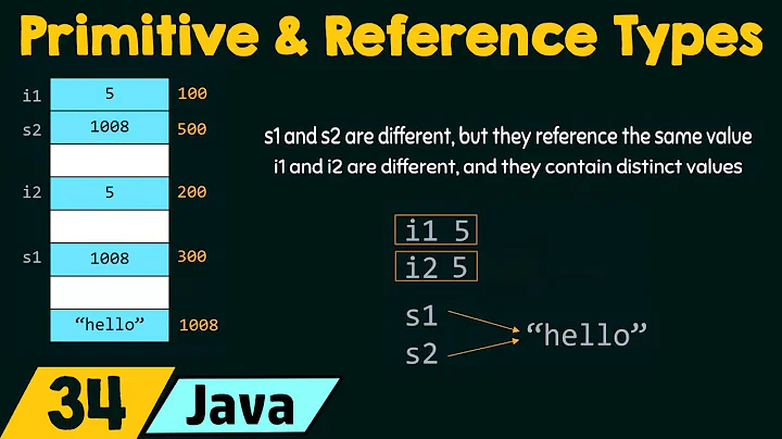 Primitive Types and Reference Types in Java