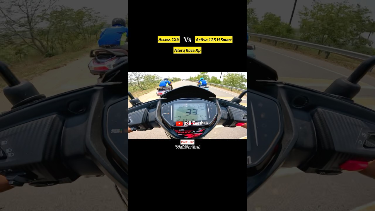 Activa 125 H Smart Vs Ntorq Rave Xp Vs Access 125 Drag race 🔥 