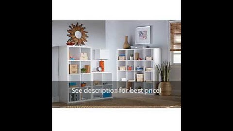 Brenton Studio Cube Bookcase, 16-Cube, 52 3/9in.H x 52 73/8in.W x 14 7/8in.D, White