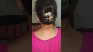 Hair bun with cluthcher for thin hairs #shorts #youtubeshorts #hairstyle