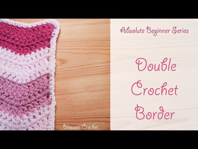 Absolute Beginner Crochet Series Ep 6: Double Crochet Border (Single US)