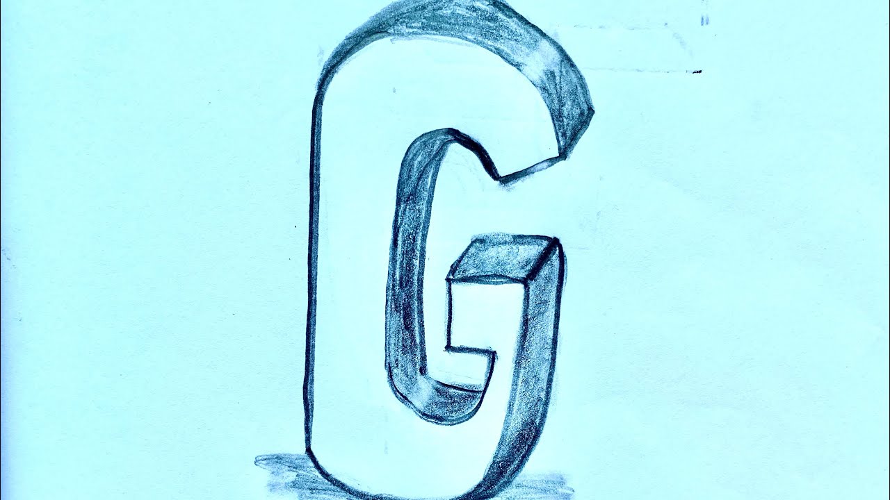 Subscript Drawing. G Easy How to Draw 3D Letter G।Easy 3D G Drawing for Beginners - YouTube