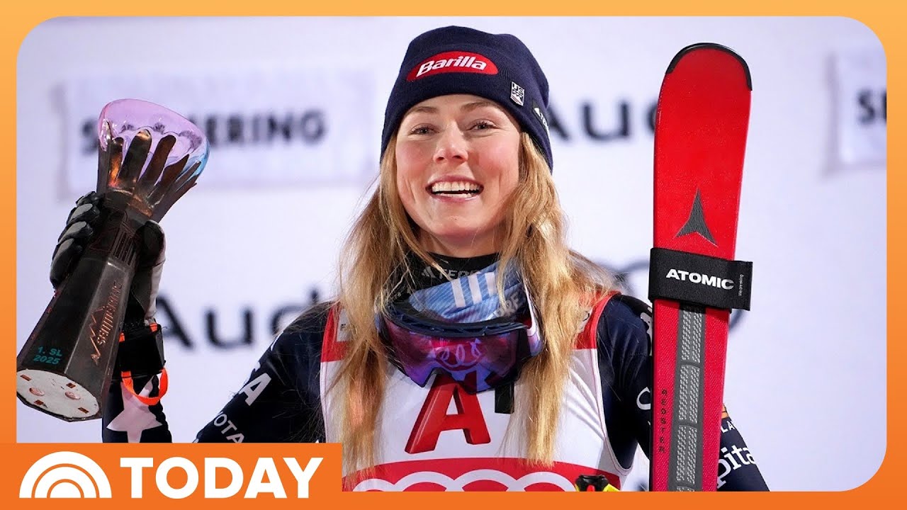 Mikaela Shiffrin Celebrates 6th Straight World Cup Slalom Win