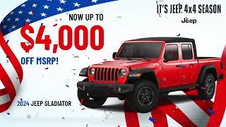 It's The Season of Deals at York CDJR in Plainfield | Up to $4,000 Off New Jeep Gladiators"
