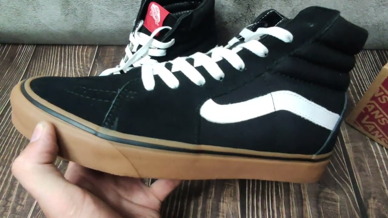 Обзор Vans Sk8-Hi black/white/brown