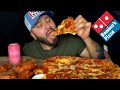 Dominos Pizza + Hot Wings Mukbang