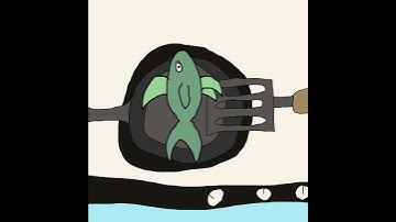 Fishing🎣 And Serving On A Dining Table🍽️ #fishing #2danimation #animation #eating #cartoon #fish