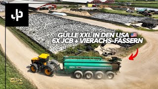 Gülle XXL in den USA! 🇺🇸 Vier Achsen! Güllefässer & JCB || JP Agrar