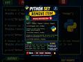 Python remove() Method | Set Tutorial #Codelogic #CodeLogic