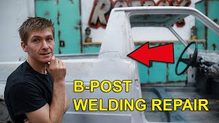 Repairing RUST on a Project Car | B Post Welding Repair on a MK1 Caddy