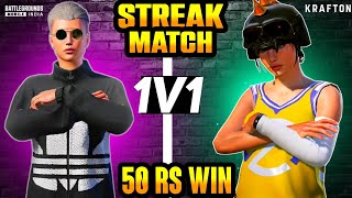 1V1 TDM ROOM | 1V1 STREAK MATCH | BGMI LIVE | BTR RANGER