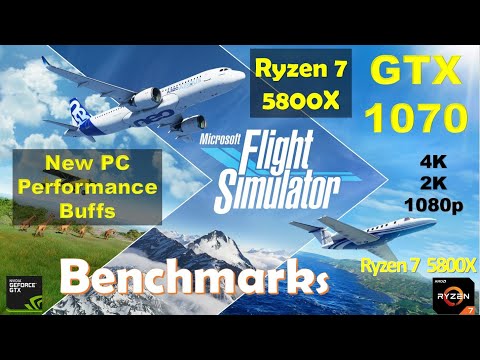 Microsoft Flight Simulator 2020 GTX 1070 - 1080p - 4K - Ultra - Ryzen 5800X | Performance Benchmarks