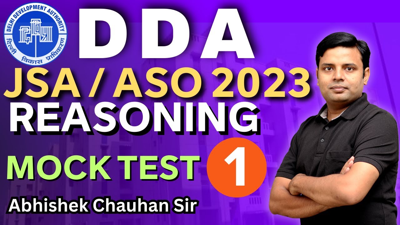 DDA Reasoning MOCK TEST | DDA JSA Mock Test | DDA JSA Classes | DDA JSA ...