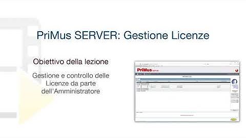 Tutorial PriMus - PriMus SERVER: Gestione Licenze - ACCA software
