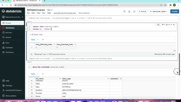 Databricks: Managed Table command| External Table command