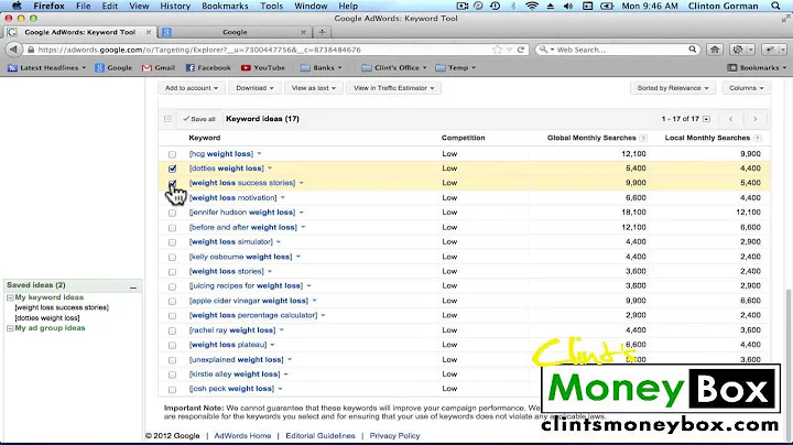 How to organize and refine keyword list to find targeted keywords