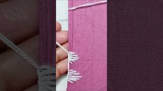 Beautiful borderline embroidery 🪡#embroidery #crochet #loopstitch #diy #foryou