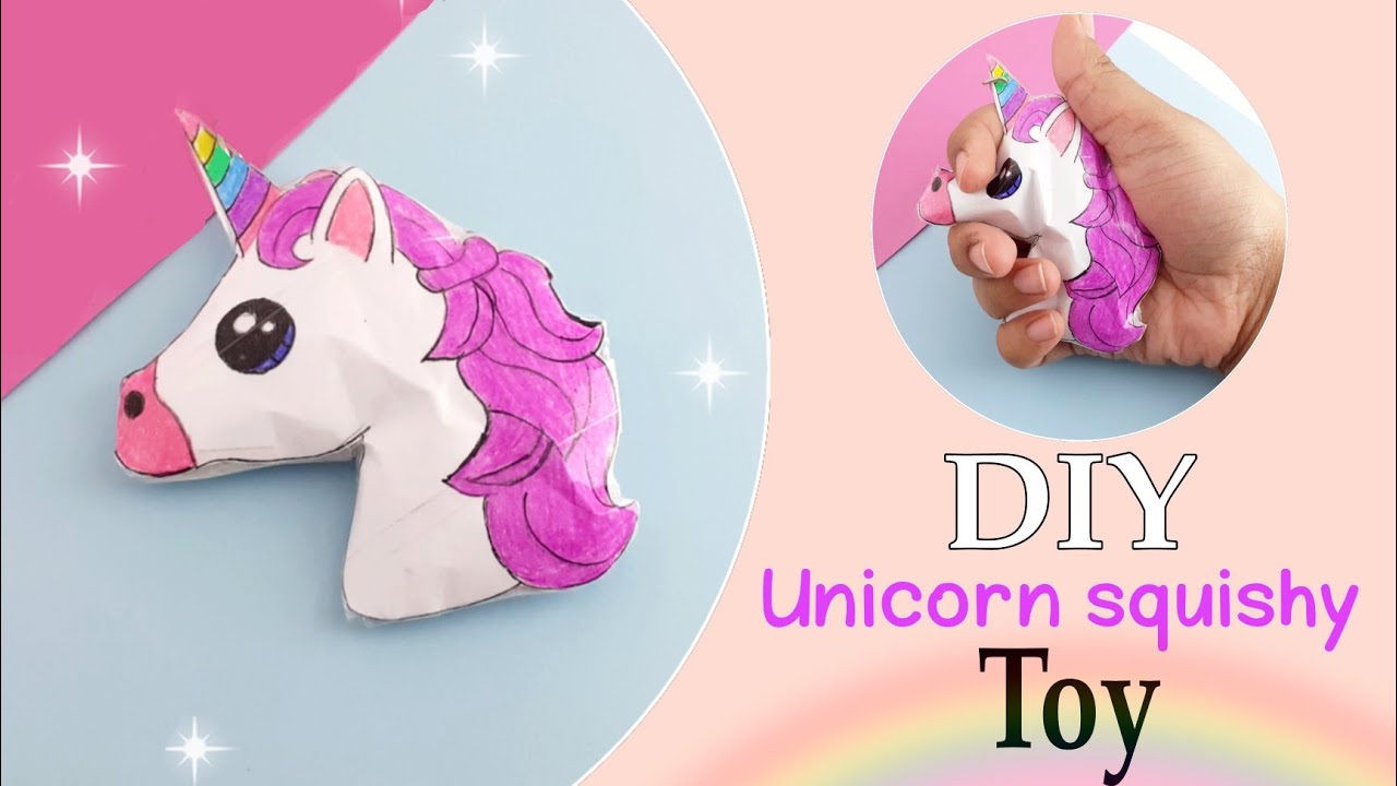 3d paper squishy toy | diy squishy | diy unicorn squishy | paper squishy toy | squishy toy - YouTube