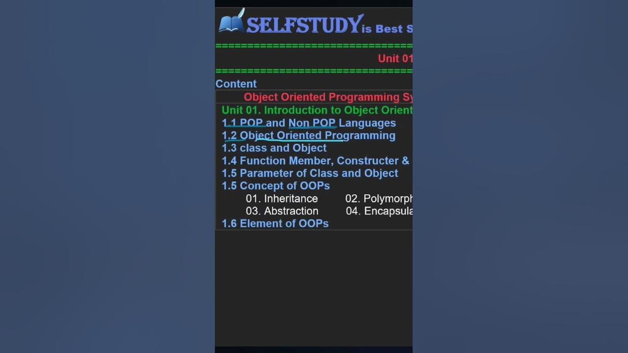 Object Oriented Programming language - YouTube